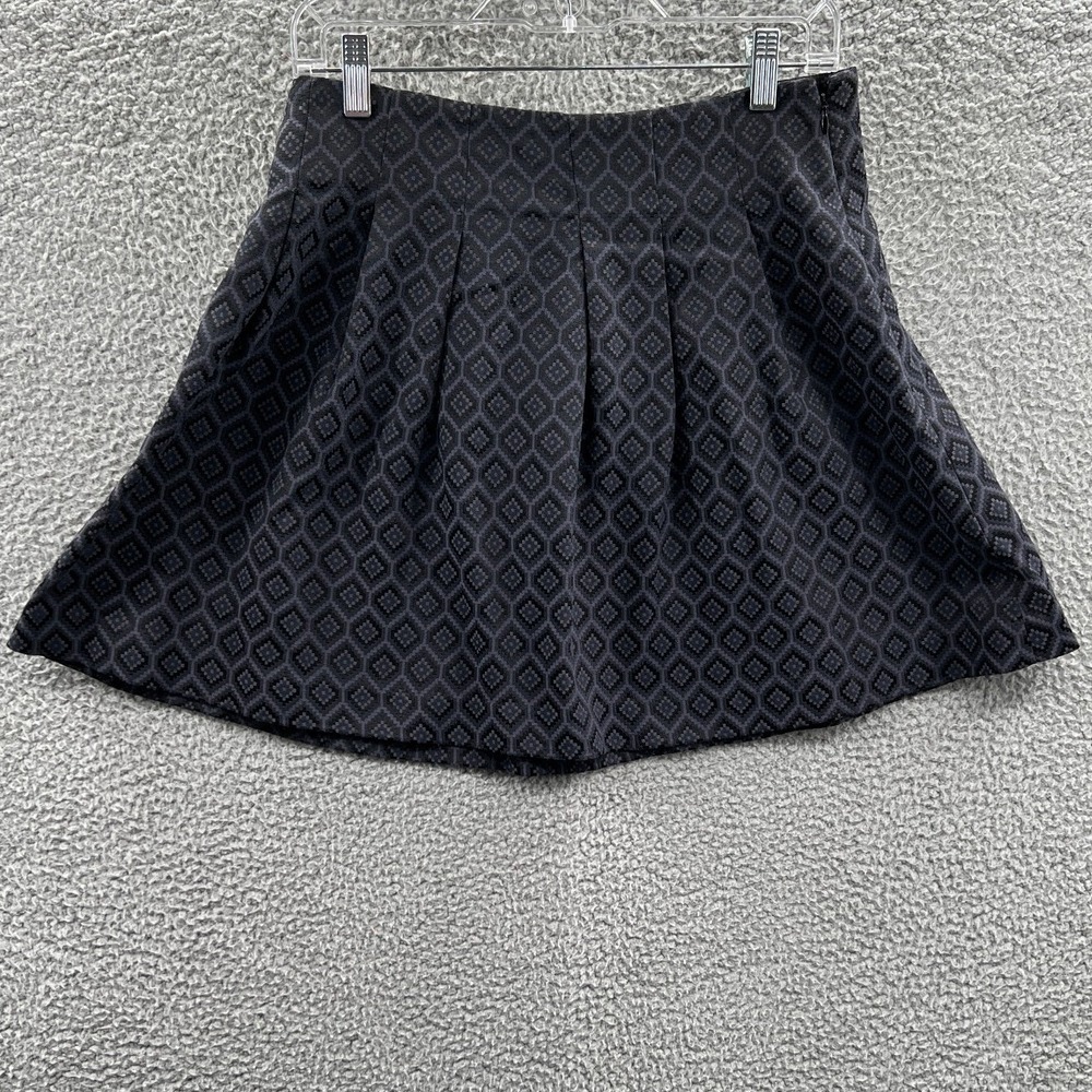 Womens Jacquard Skater Skirt 6 Geometric Pleated Dark Academia Preppy Career